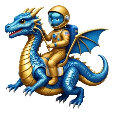 Astronaut riding dragon sticker
