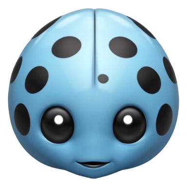 blue cute ladybug sticker