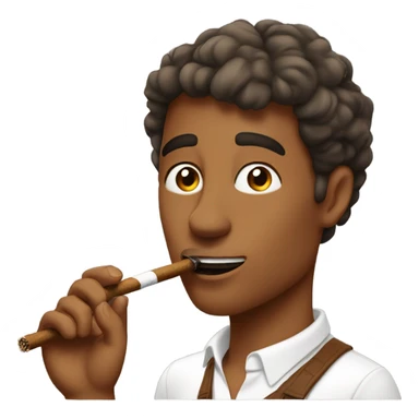 brittany smoking cigar sticker