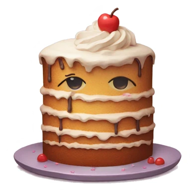 sad cake sticker