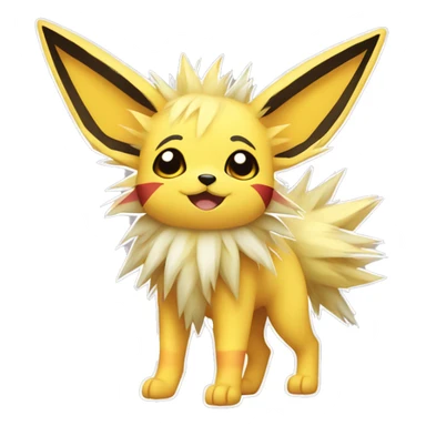 Jolteon with colorful stripes full body sticker