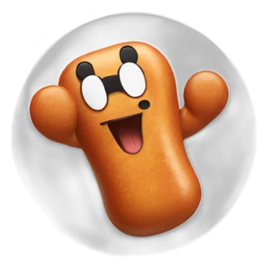 sausage with Mickey Mouse gloves sticker