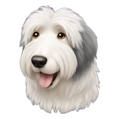 Dog old english sheepdog full-height sticker