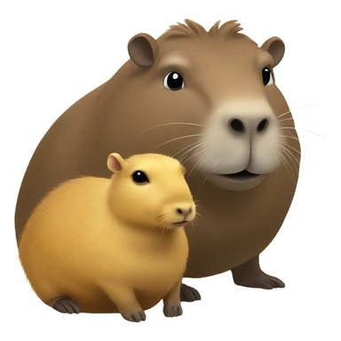 capybara with duckling on head sticker