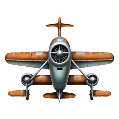 Old style rusty plane rearview sticker