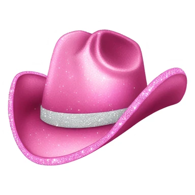 pink sparkly cowboy hat sticker