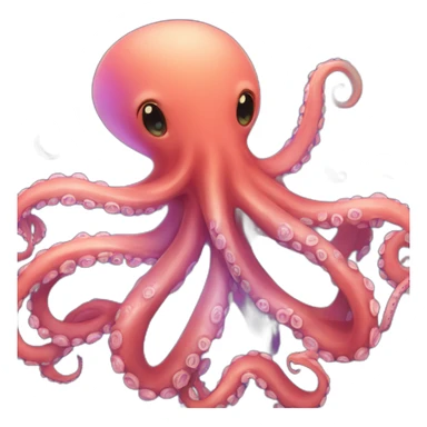 An octopus surrounded by love and five people  sticker