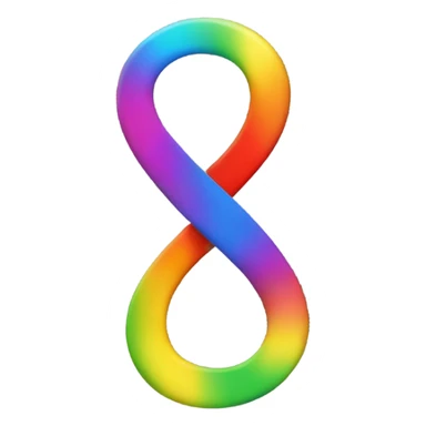 Infinity symbol rainbow sticker