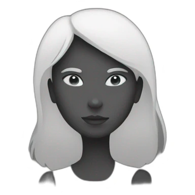  black and white silhouette of a girl sticker