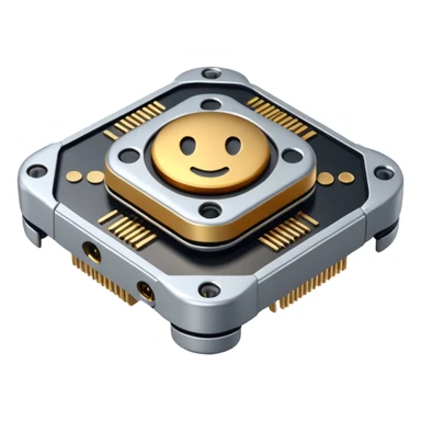 ultra realistic processor with small stamp drone sticker