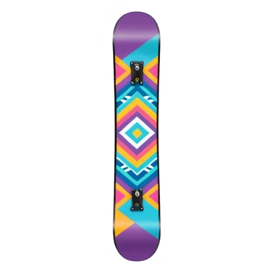 colorful patterned snowboard sticker