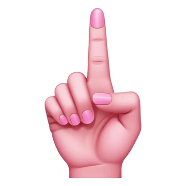 Pink hand middle finger  sticker