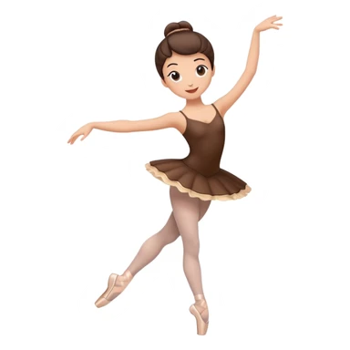 Hot coffee cup character in ballet tights performing a pirouette sticker