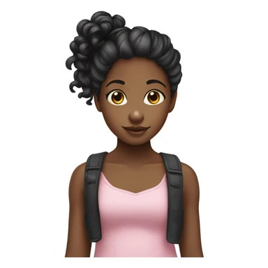 beautiful black girl child with curly pigtail hair  sticker