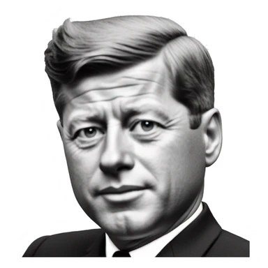 John f Kennedy in convertible   sticker
