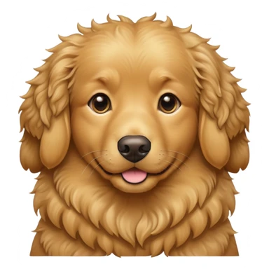 golden retriever with a perm  sticker
