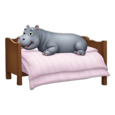 Hippo going to bed sticker
