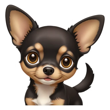 Black chihuahua with lop ears sticker