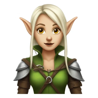 rogue female elf fantasy sticker