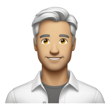 confident man in white shirt sticker