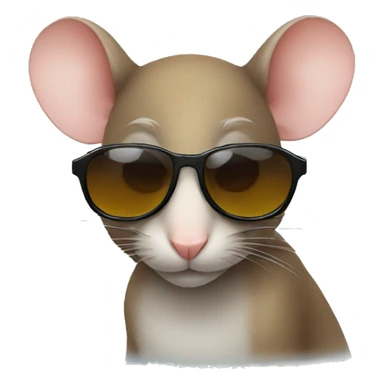 Mouse wearing sunglasses sticker