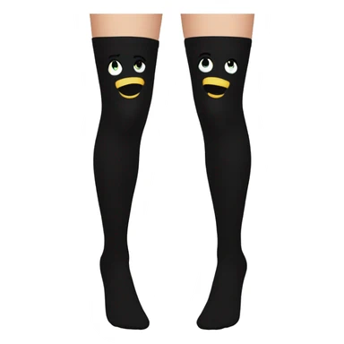 Plain Black over knee socks sticker