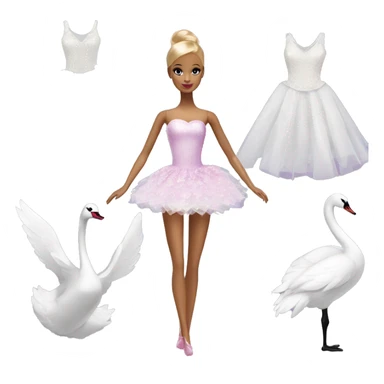 Barbie Swan Lake dress sticker