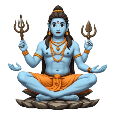 Lord shiva sitting on kailash sticker
