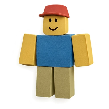 paper craft style Roblox person sticker