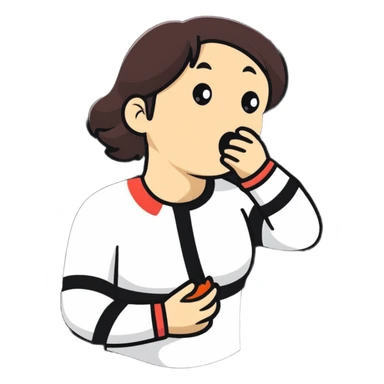 Person sad choking themselves  sticker