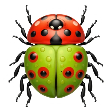 lime cute lady bug sticker