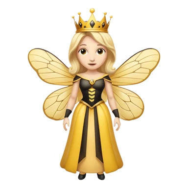Full Body plus  Queen bee woman with  blonde hair and big nose sticker