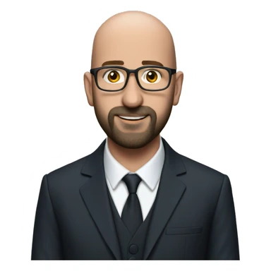 photorealistic Charles Michel  sticker