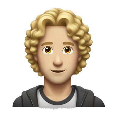 white man-black-curly-hair-middle-parting sticker