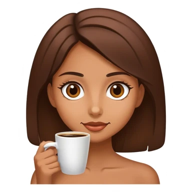 a girl with coffee  sticker