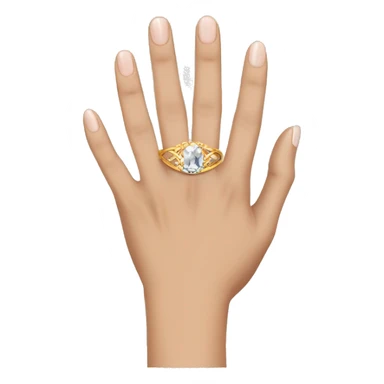 woman’s hand with ring on ring finger  sticker