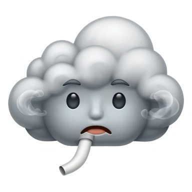 smoke coming from the mouth sticker