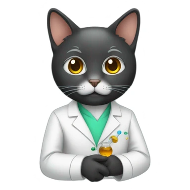 scientist-cat sticker