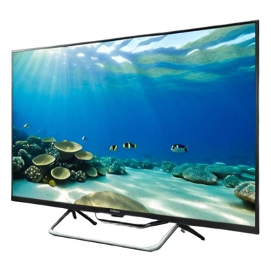 старый черный телевизор Sony с ярко зеленым пиксельным экраном sticker