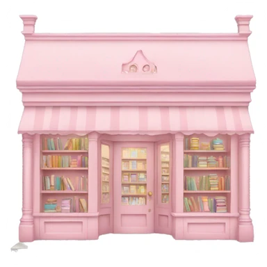 Pastel pink bookshop sticker