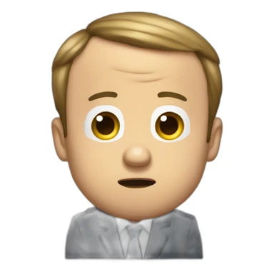 Emmanuel macron crying sitting full body sticker