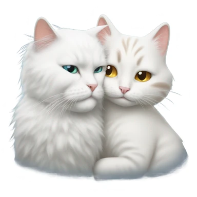 Photo realistic, Donald Trump, kissing and embracing white cat, sticker