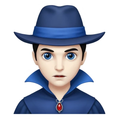 blue hat vampire sticker