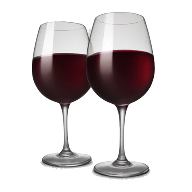 2 Red wine glasses cheering sticker