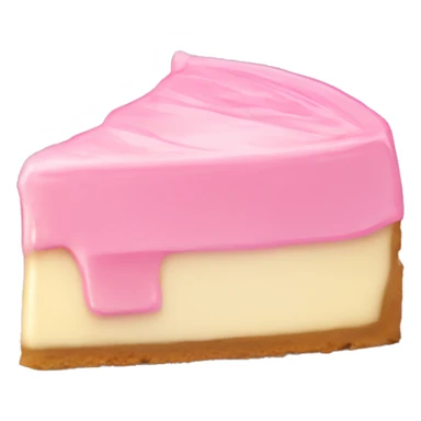 Cheesecake with pink creme sticker