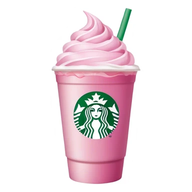 starbucks cup pink drink with cold foam sticker