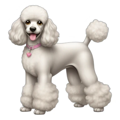 Dog Standart Poodle full body sticker