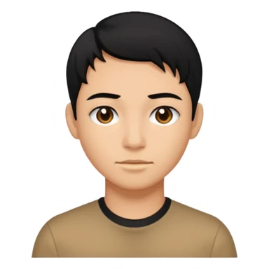 Black Middle Part Undercut sticker