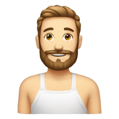 a man with beard applying cream,  sticker