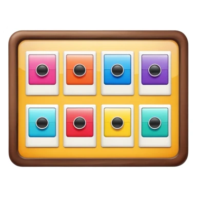 board with 8 polaroid photo sticker